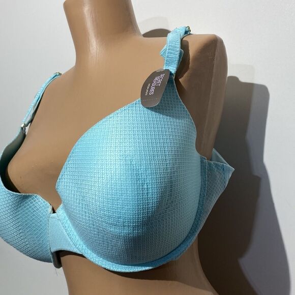 Teal Geo Mesh Push Up Bra by Secret Treasures Size 40DD - Picture 3 of 12